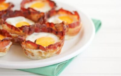Bacon and Egg cups….protein on the go!